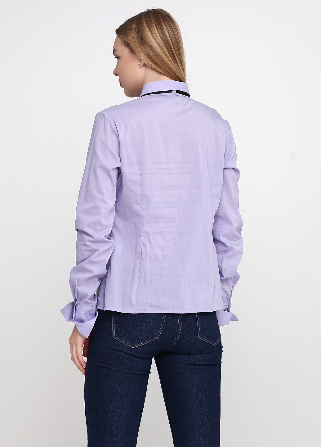 Фиолетовая кэжуал рубашка однотонная Kristina Mamedova