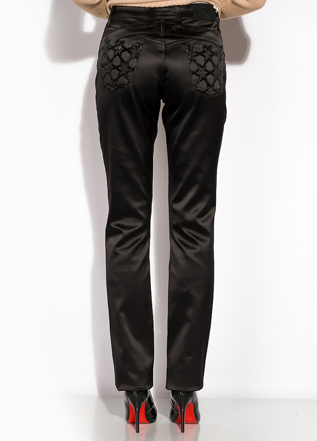 Черные кэжуал демисезонные прямые брюки Time of Style
