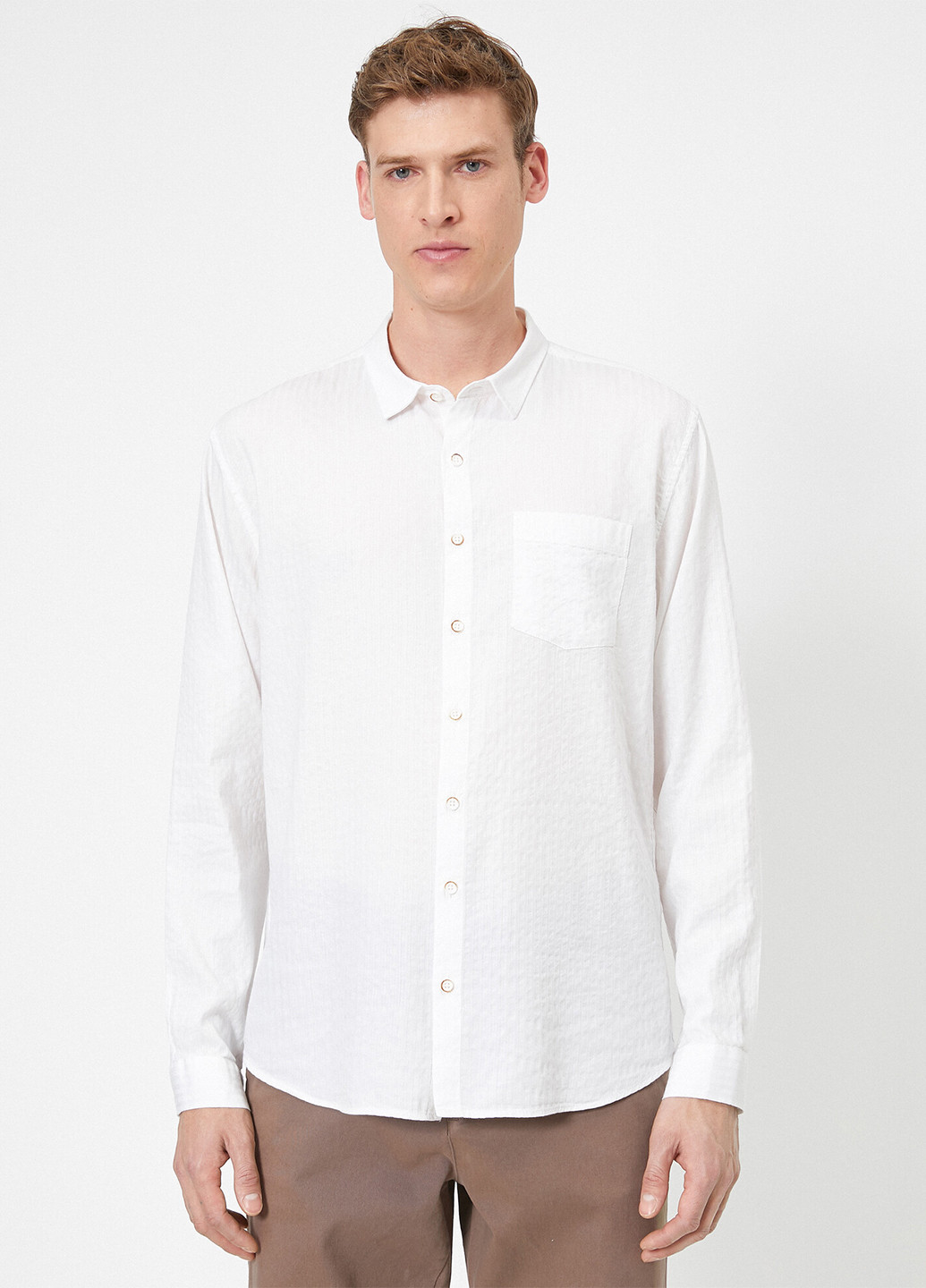 Белая классическая рубашка KOTON