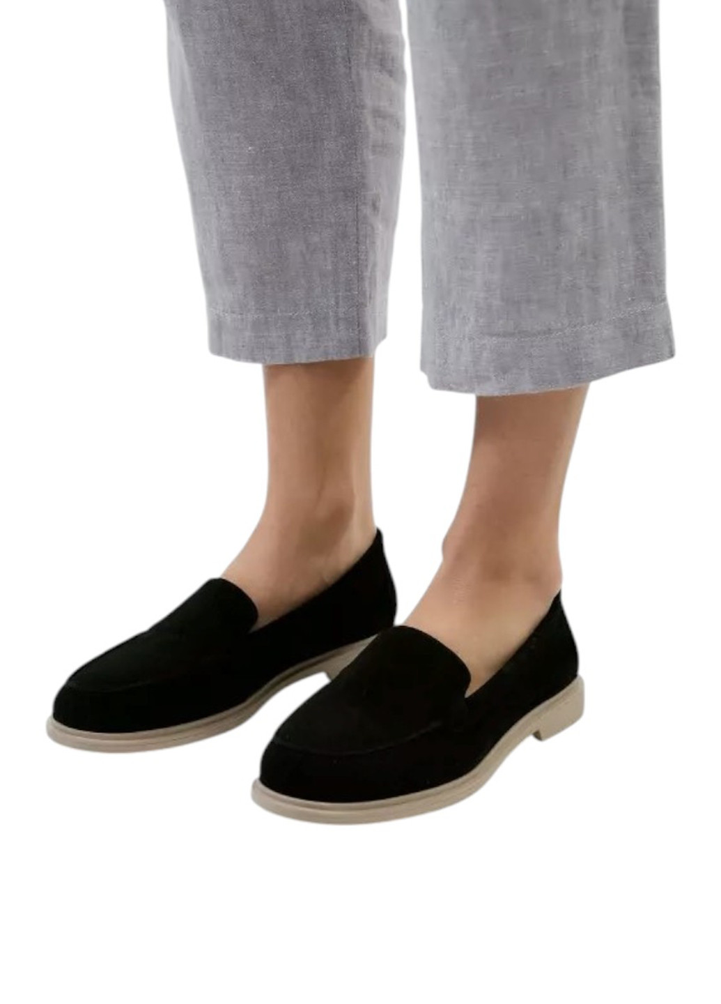 Anna Lucci Туфлі лофери чорний з натуральна замша, туреччина — демісезон (361427706)