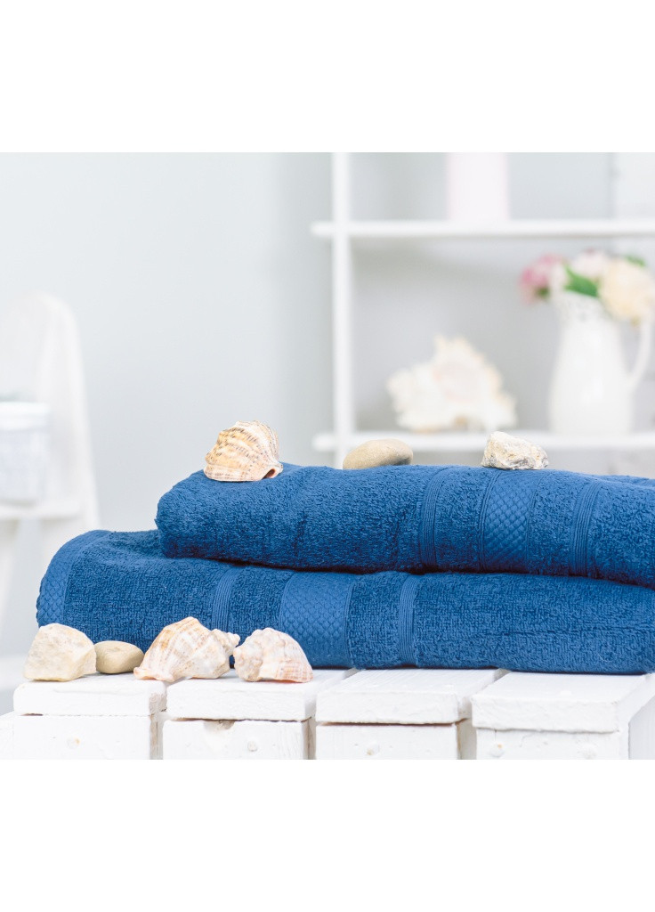 Mirson полотенце набор банных №5076 elite softness kingblue 50х90, 70х140 (2200003183146) синий производство - Украина