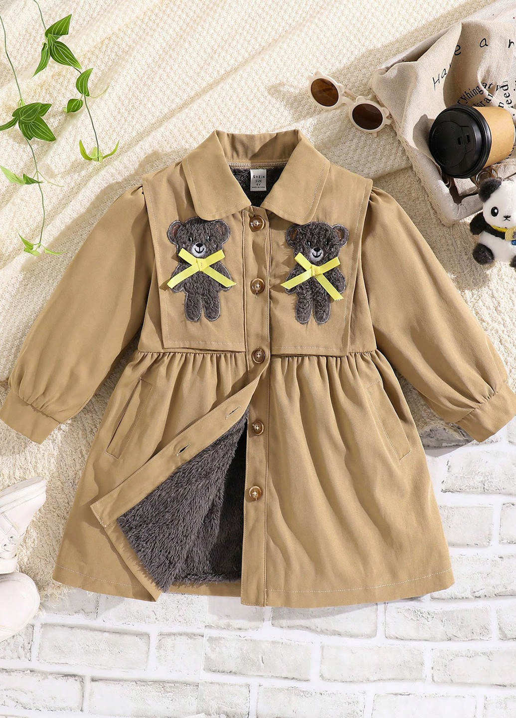 Плащ SHEIN тренчкот на пуговицах демисезон (323082797)