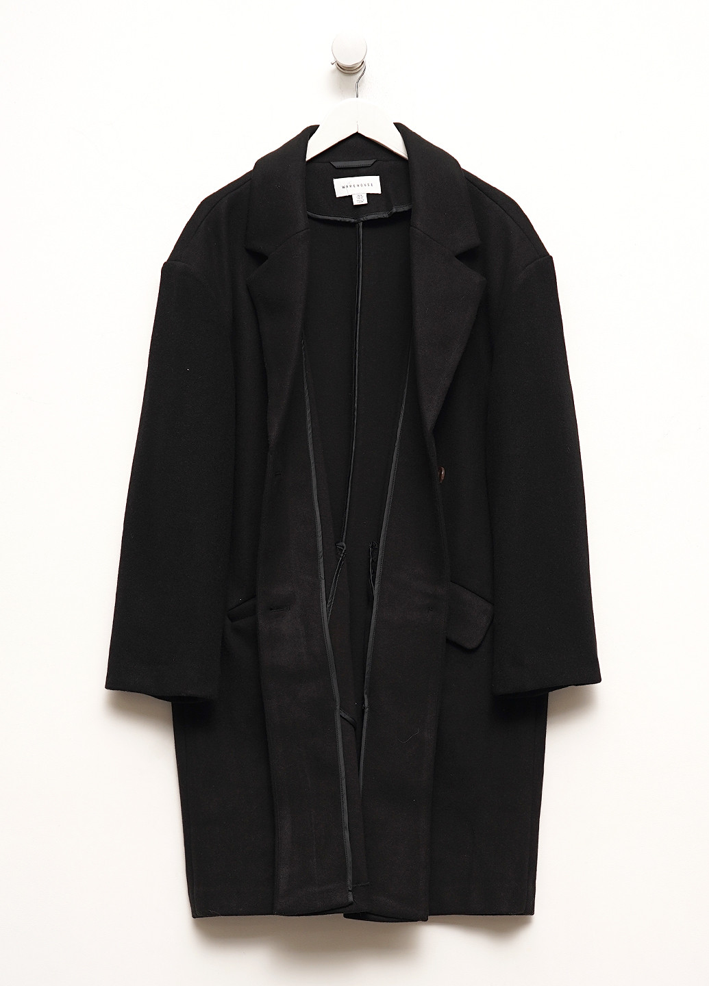 Чорне демісезонне Пальто однобортне Warehouse