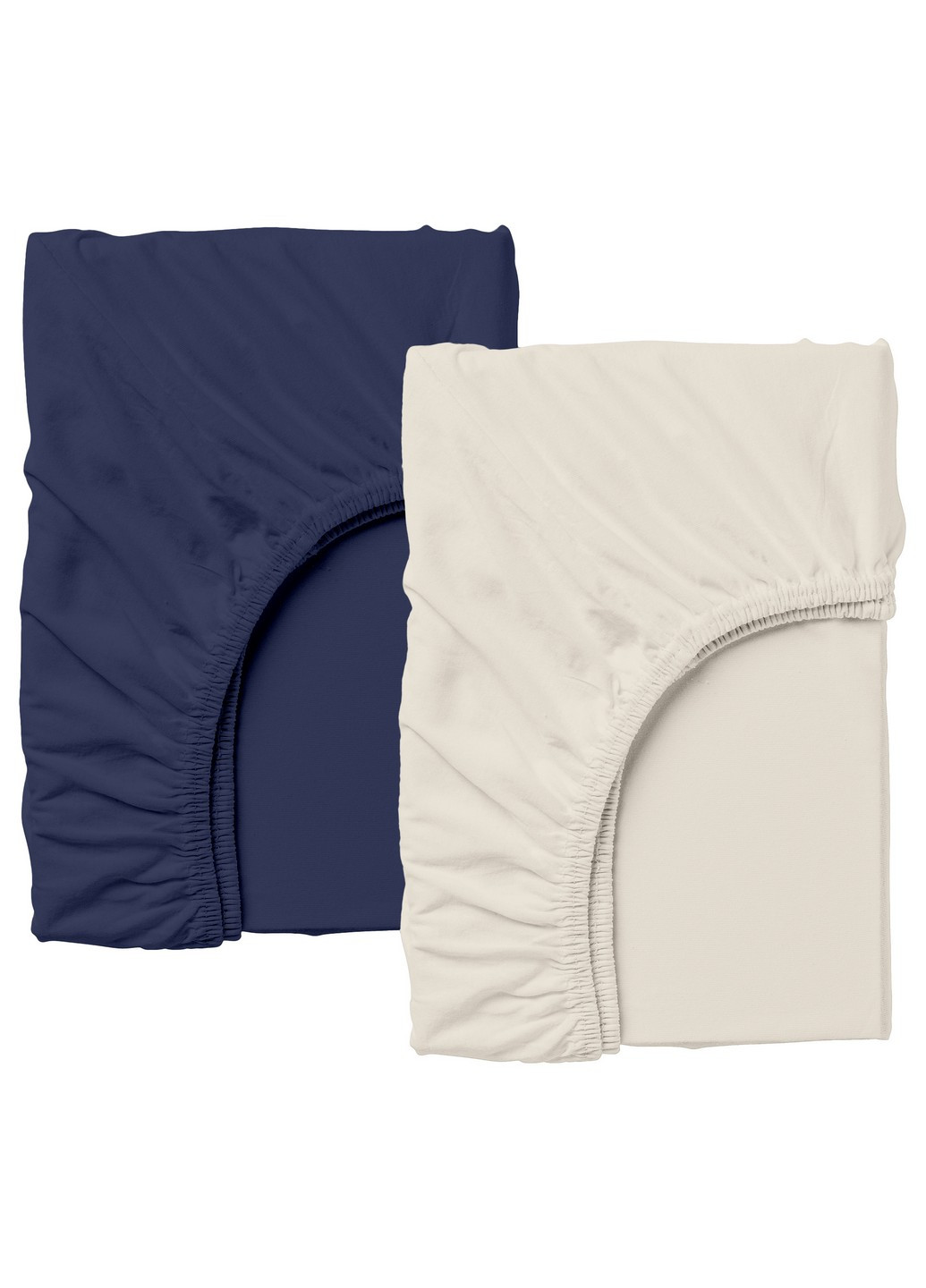 Набір простирадлом на гумці (2 шт) 90х200х20 BEIGE/DARK BLUE Cosas Set_Beige_DarkBlue_90x200_2 (250393534)