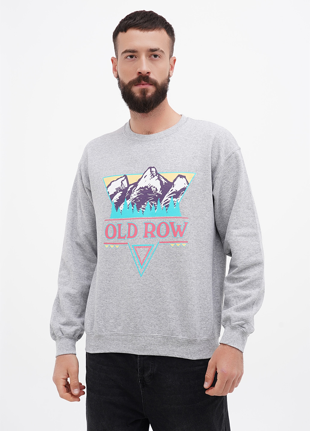 Серый свитшот Gildan рисунок без декора (305788371)