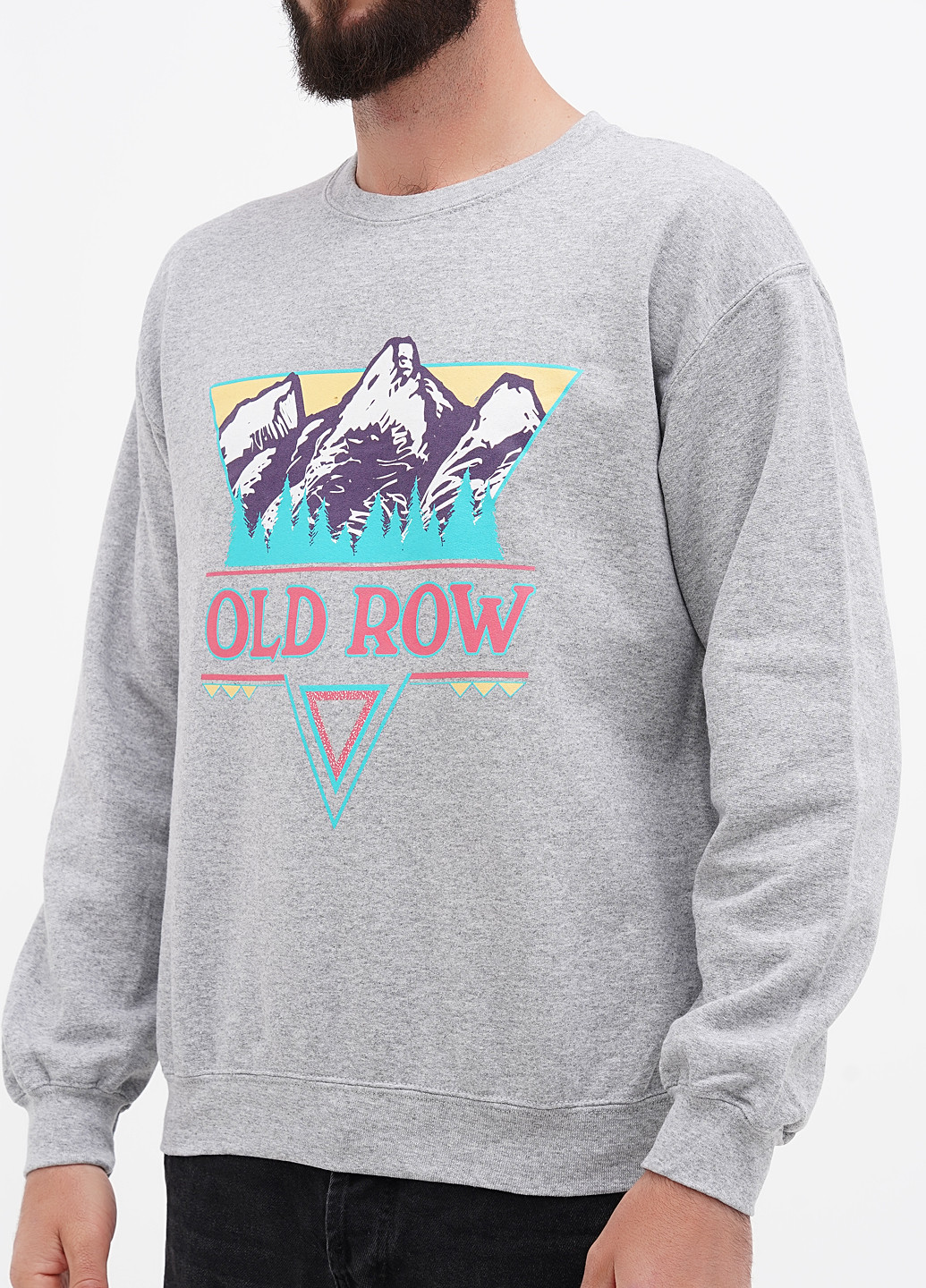 Серый свитшот Gildan рисунок без декора (305788371)