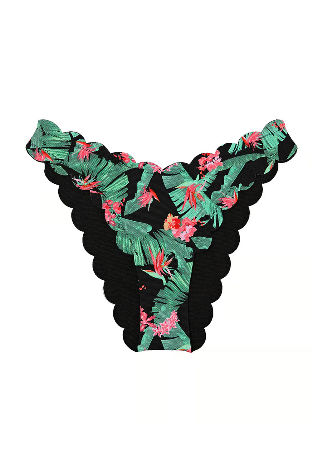 Зеленые купальные трусики-плавки с цветочным принтом Victoria's Secret