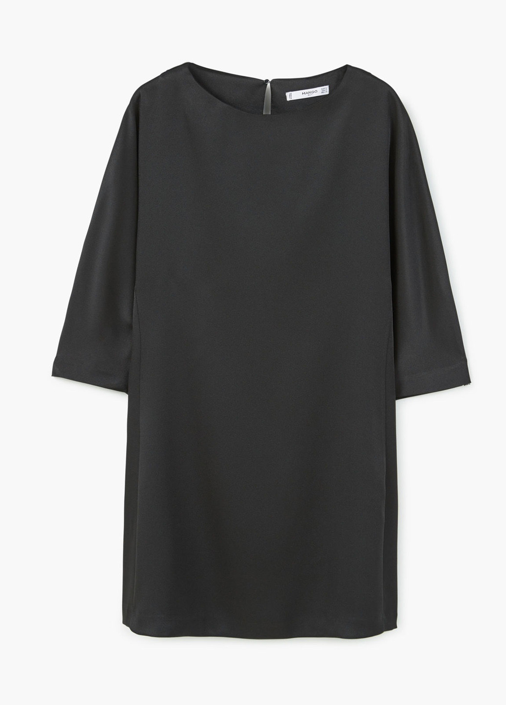 Черное кэжуал платье а-силуэт Mango однотонное