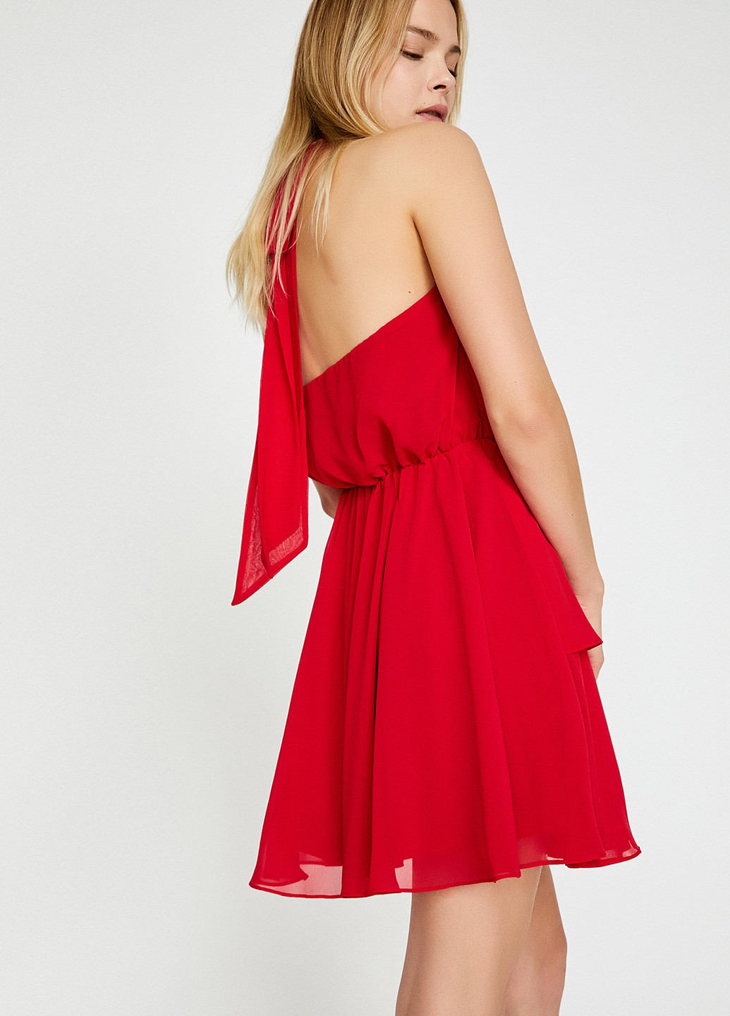Червона кежуал сукня з відкритою спиною KOTON однотонна