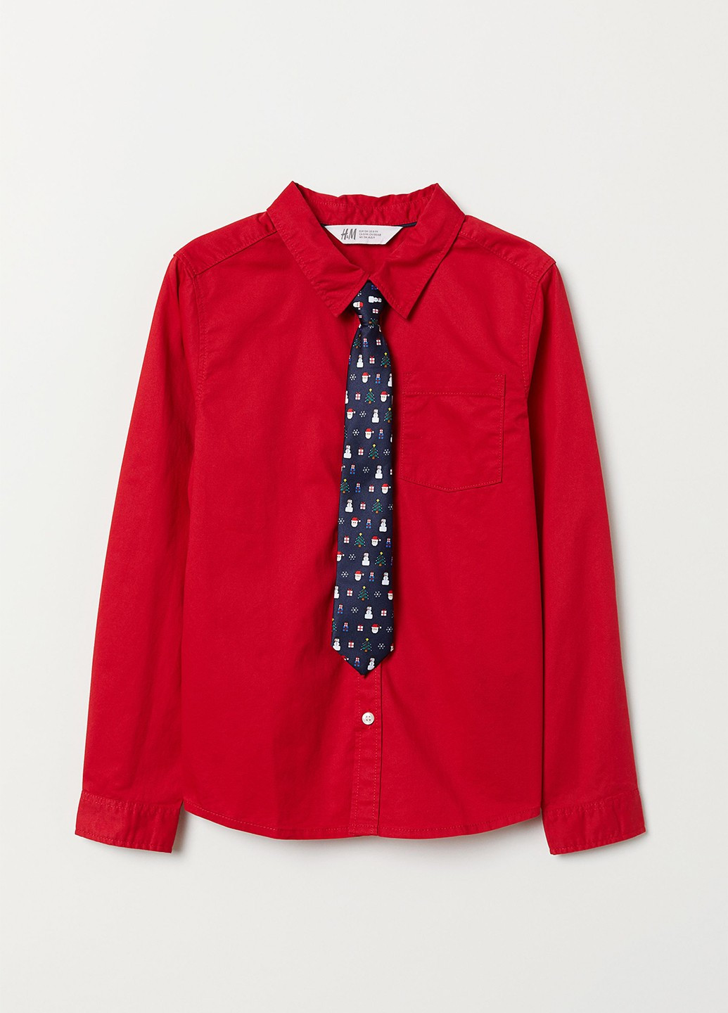 Красная классическая рубашка H&M