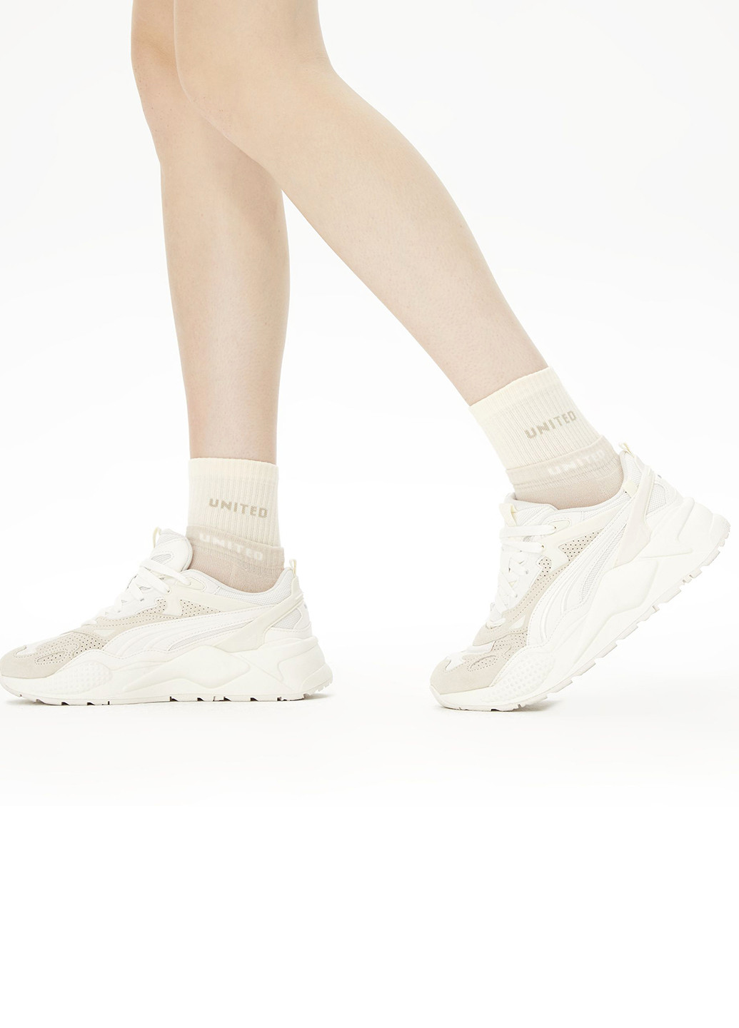 Бежеві шкарпетки (2 пари) UNITED4 написи (329058719)