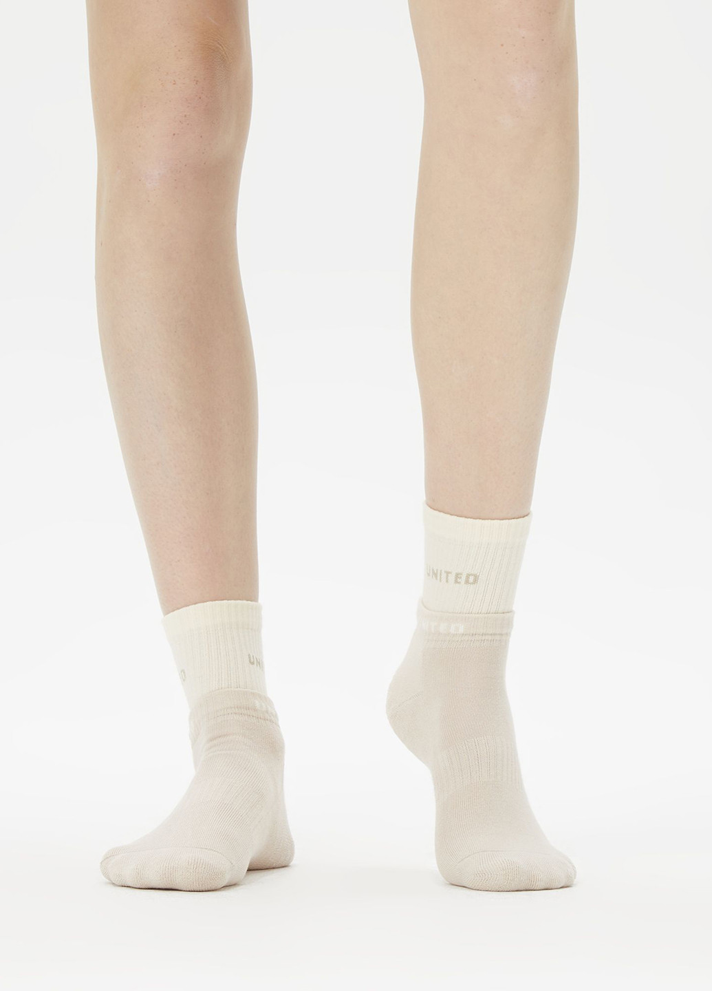 Бежеві шкарпетки (2 пари) UNITED4 написи (329058719)