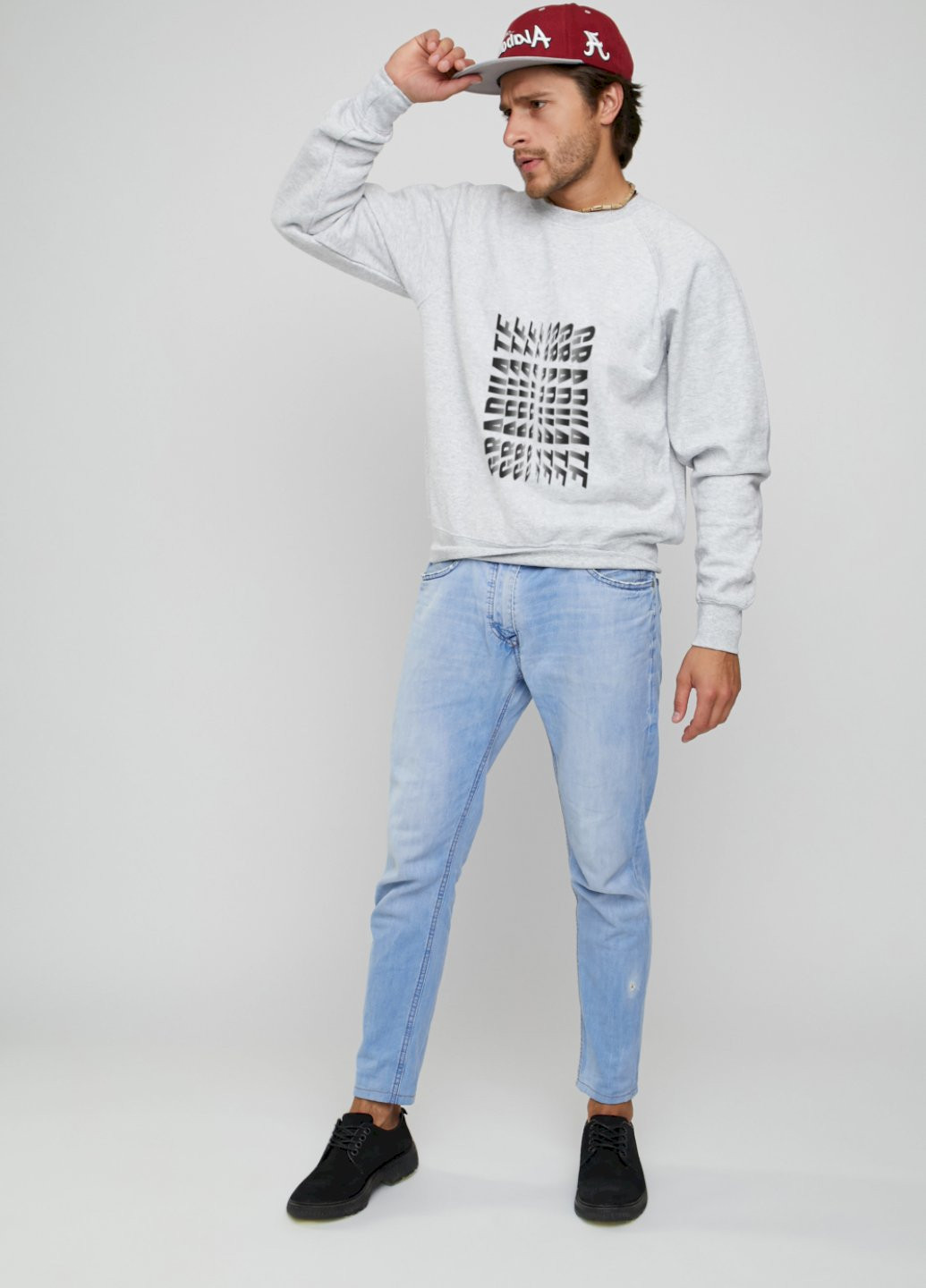 Серый свитшот мужской YAPPI (198688895)