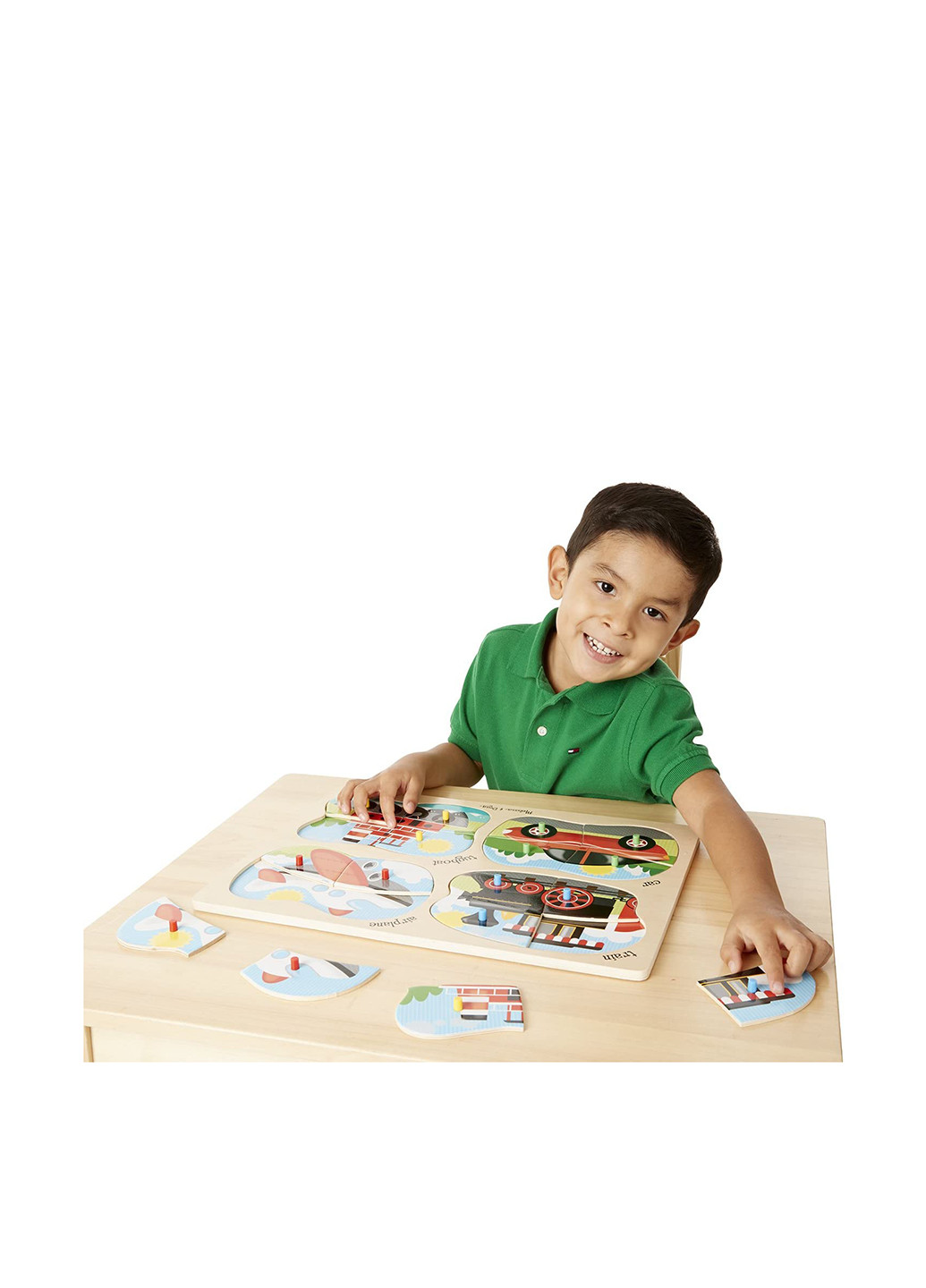 Деревянные пазлы 4в1 Транспорт, 30х20х2 см Melissa & Doug (251711219)