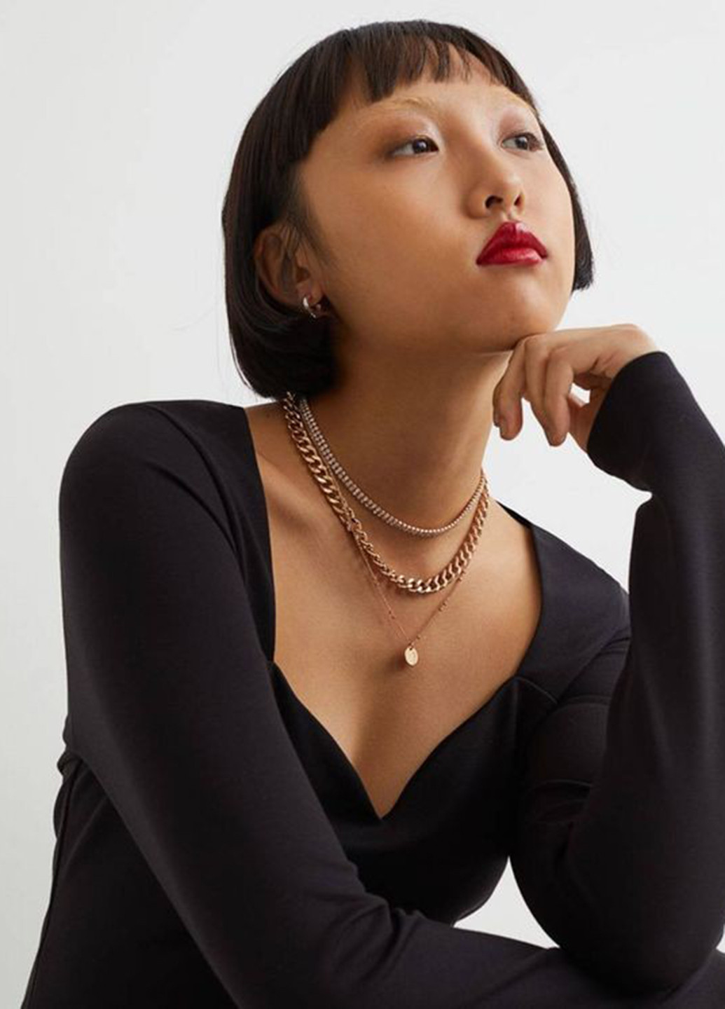 Черное кэжуал платье силуэтная H&M однотонное