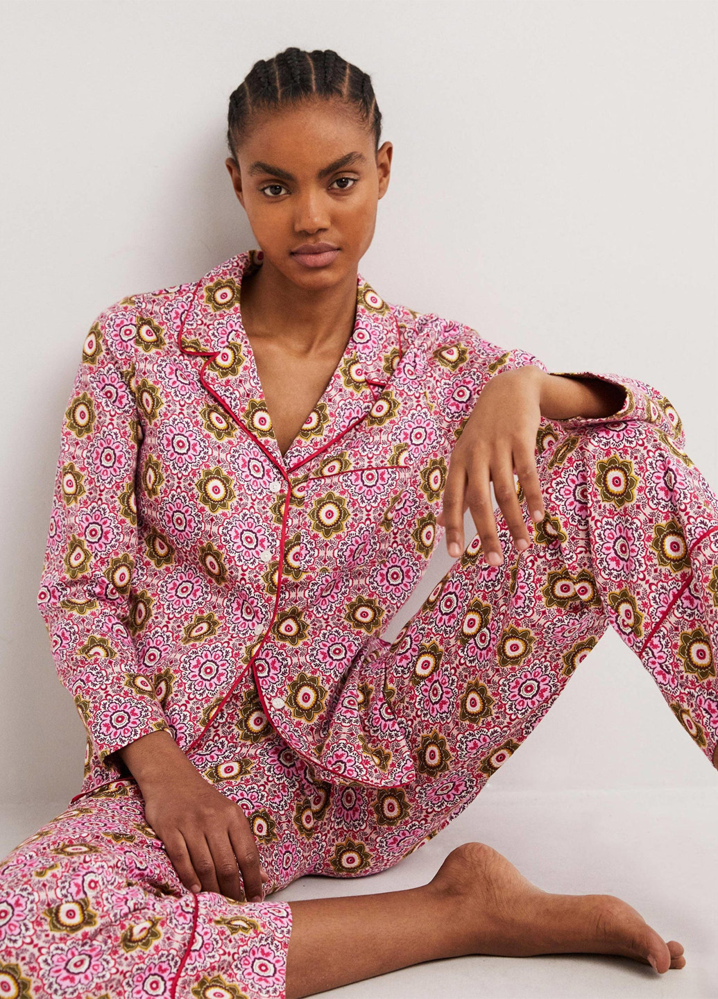 Цветная домашний рубашка с цветами Boden