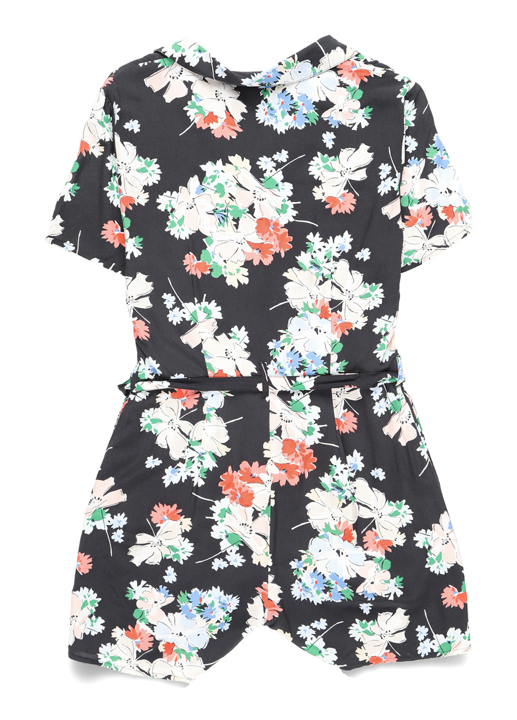 Комбінезон Abercrombie & Fitch комбінезон-шорти квітковий чорний кежуал віскоза