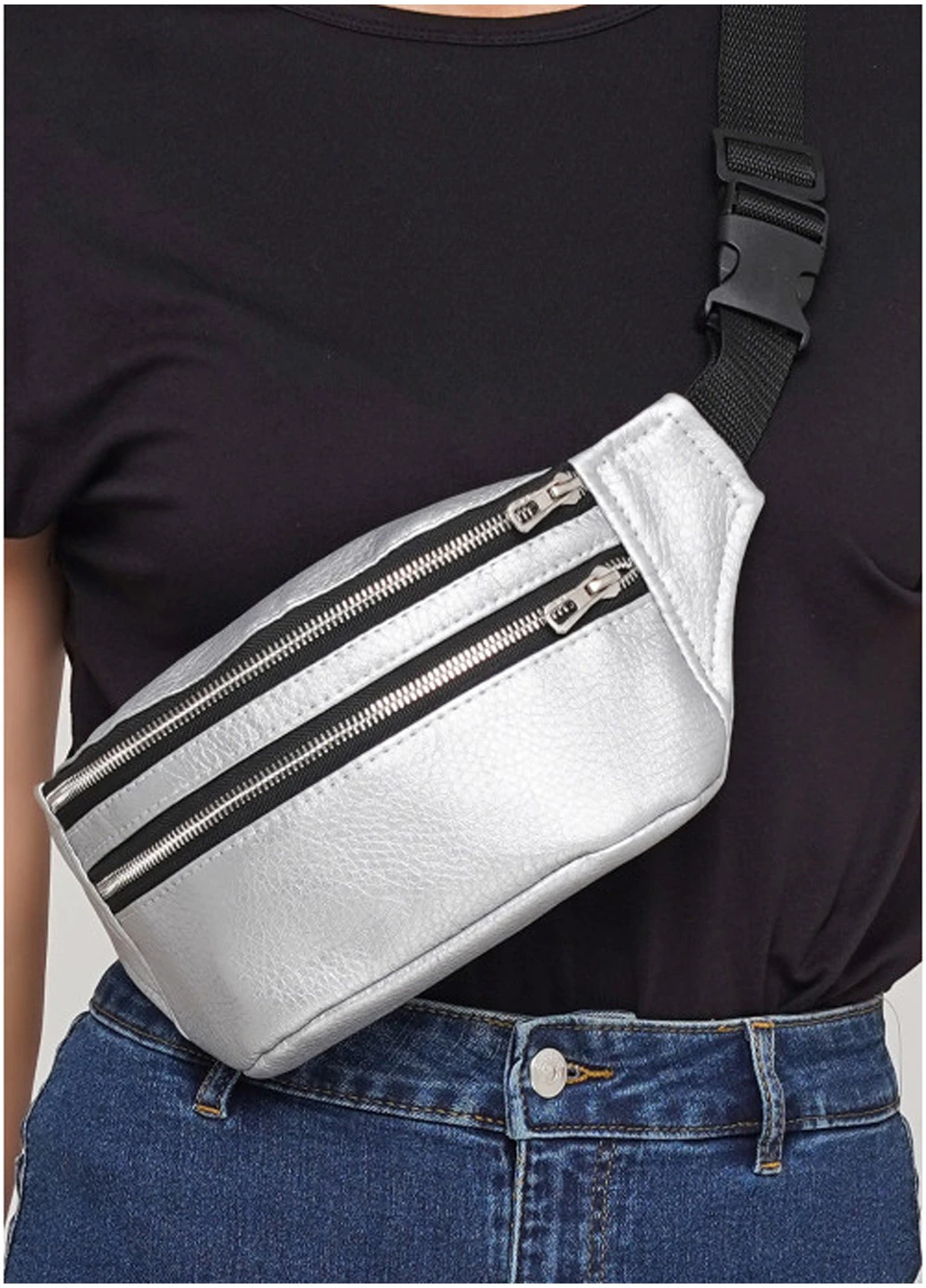 Жіноча сумка на пояс (бананка) 22х12х4 см Sambag (210478370)