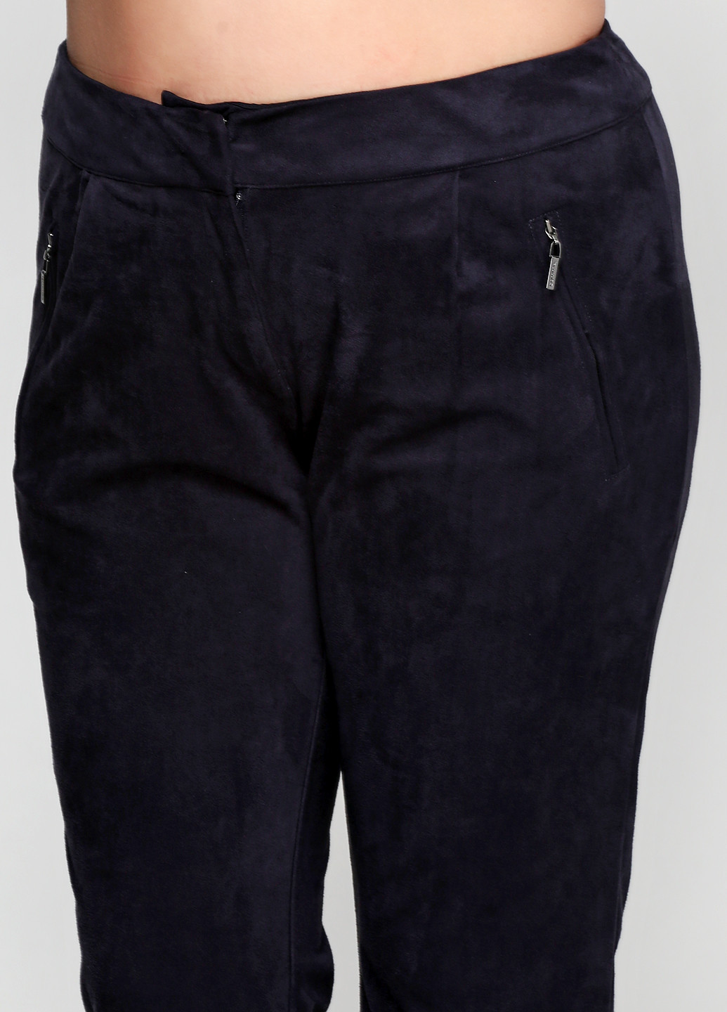 Темно-синие кэжуал демисезонные брюки Comma