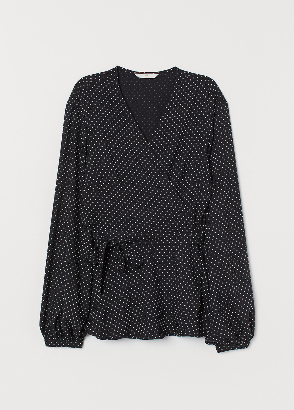 Чорна блуза на запах H&M