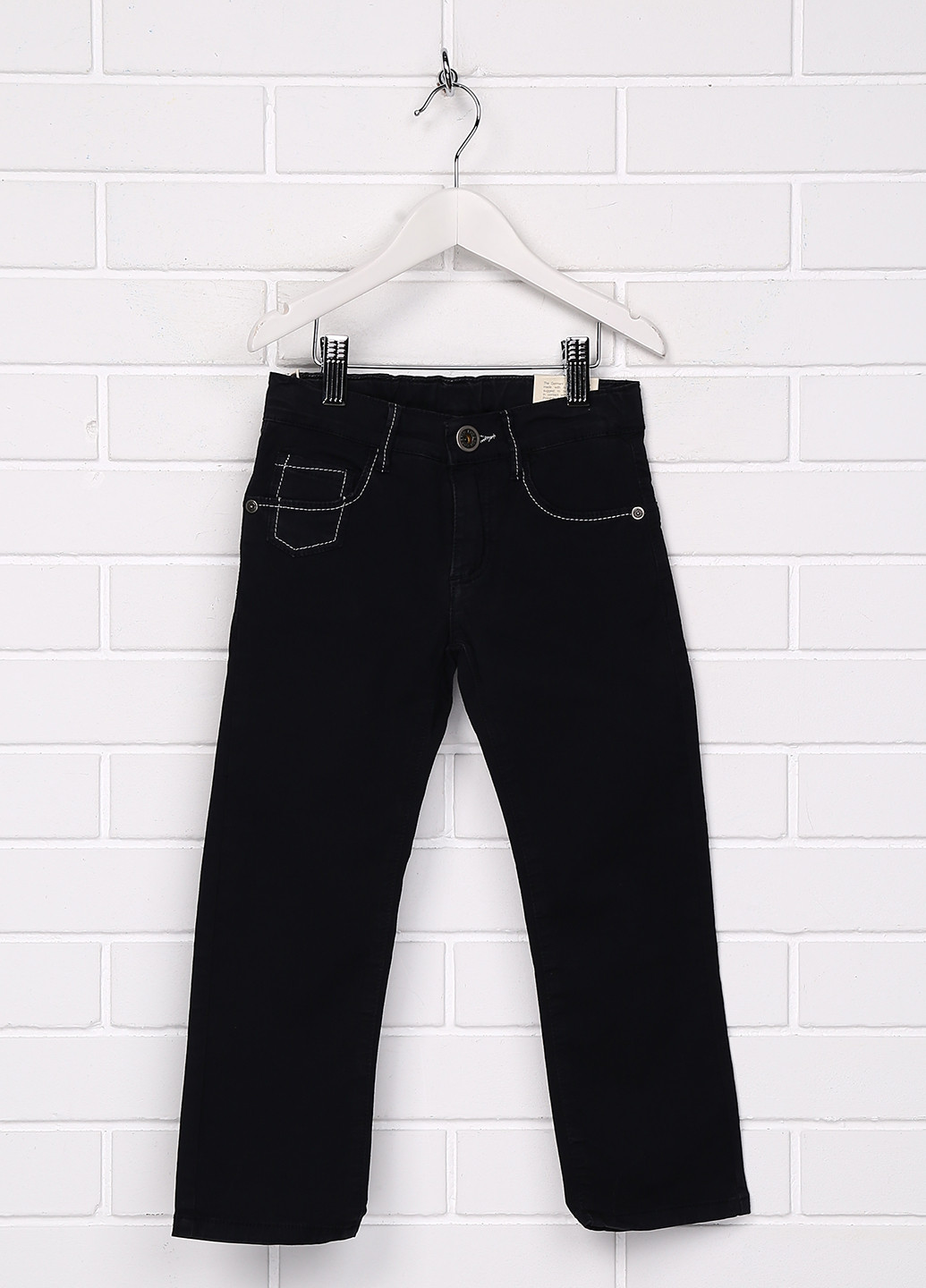 Черные демисезонные прямые джинсы Eddie Pen