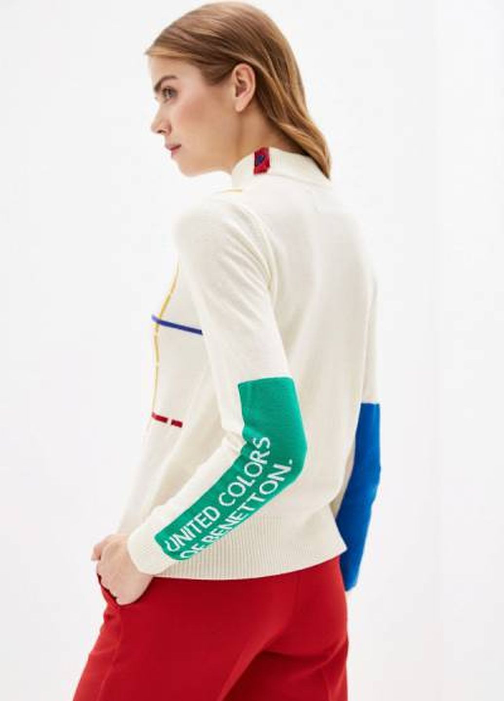 Білий демісезонний светр United Colors of Benetton