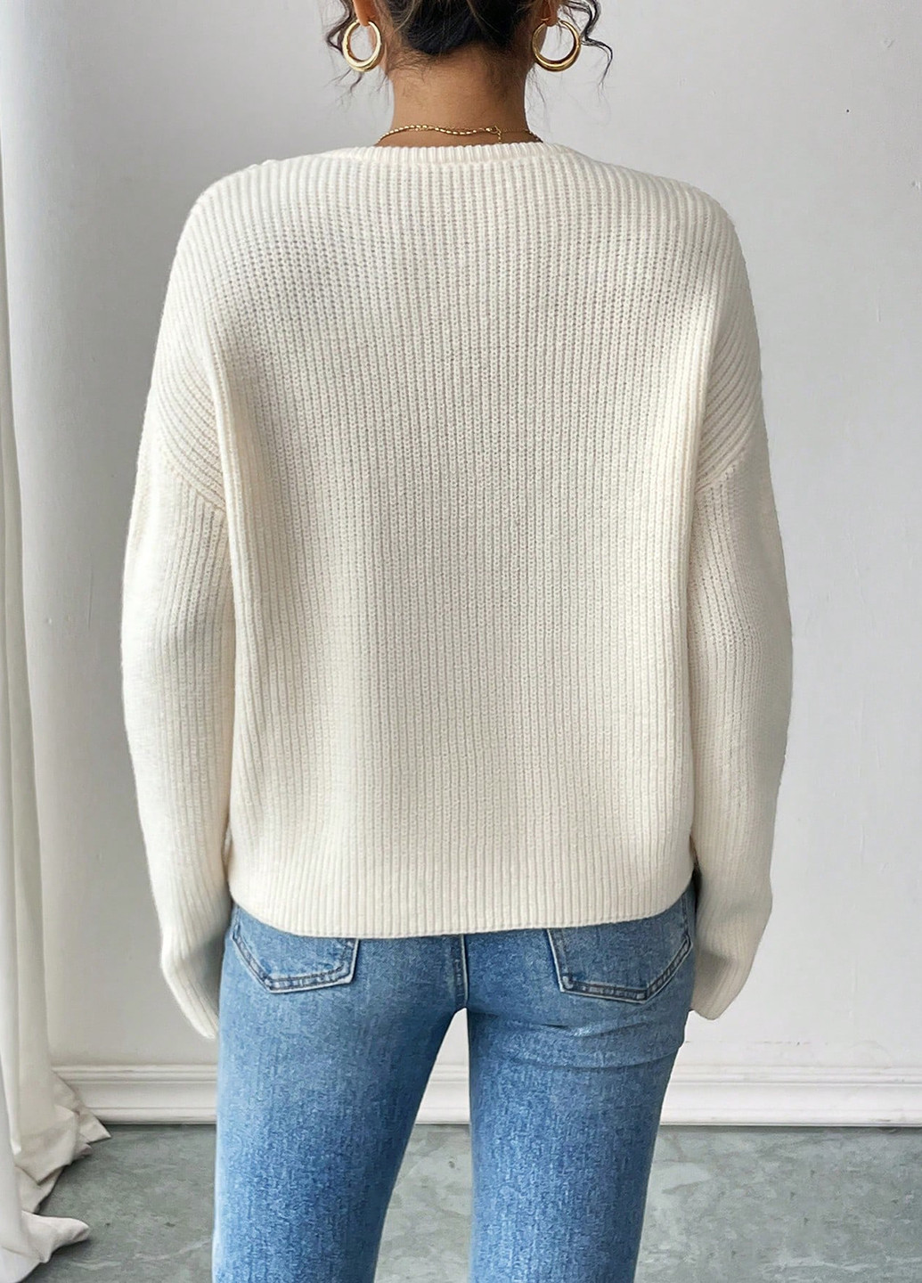 Светло-бежевый демисезонный джемпер джемпер SHEIN