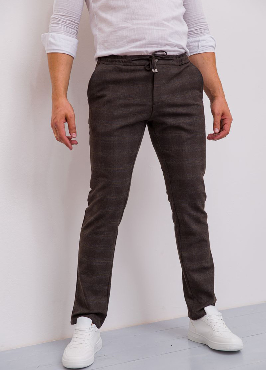 Темно-коричневые кэжуал демисезонные прямые брюки Ager