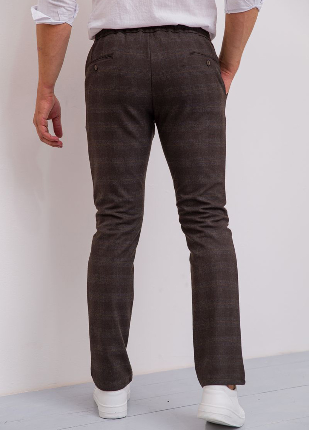 Темно-коричневые кэжуал демисезонные прямые брюки Ager