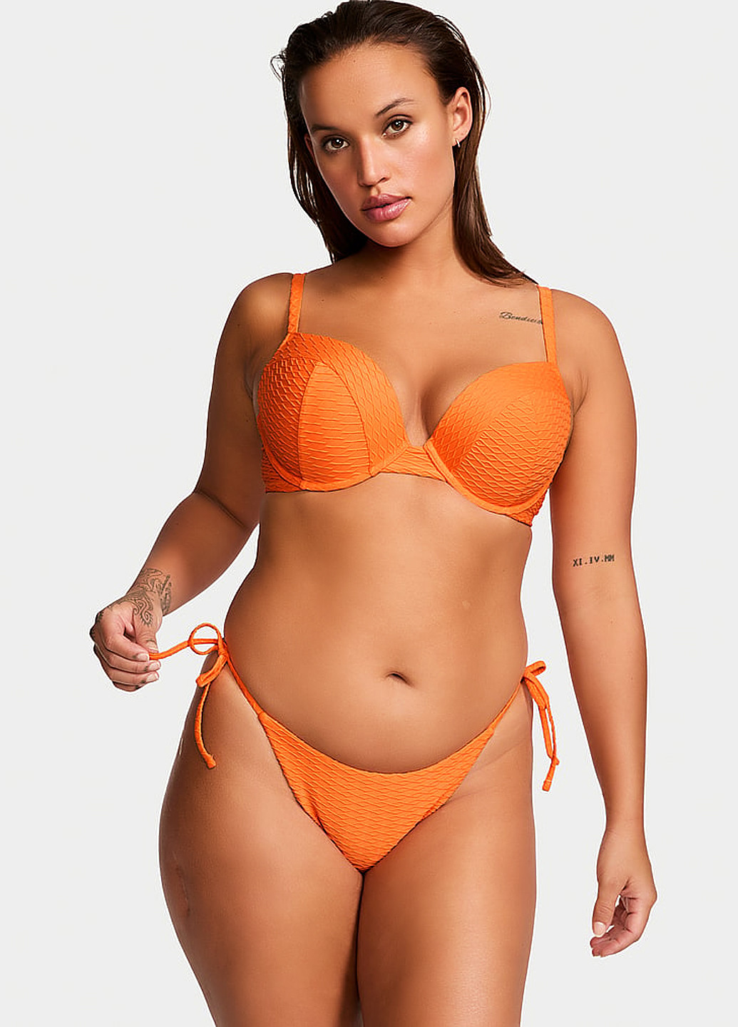 Оранжевые купальные трусики-плавки однотонные Victoria's Secret