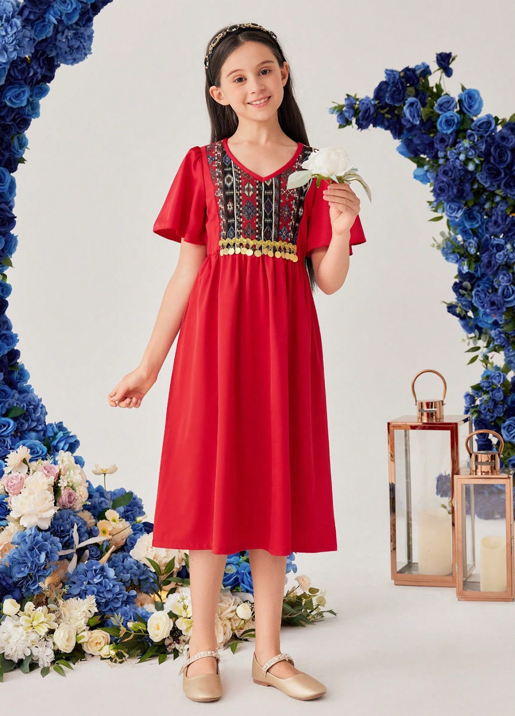 Красное платье SHEIN (324028389)