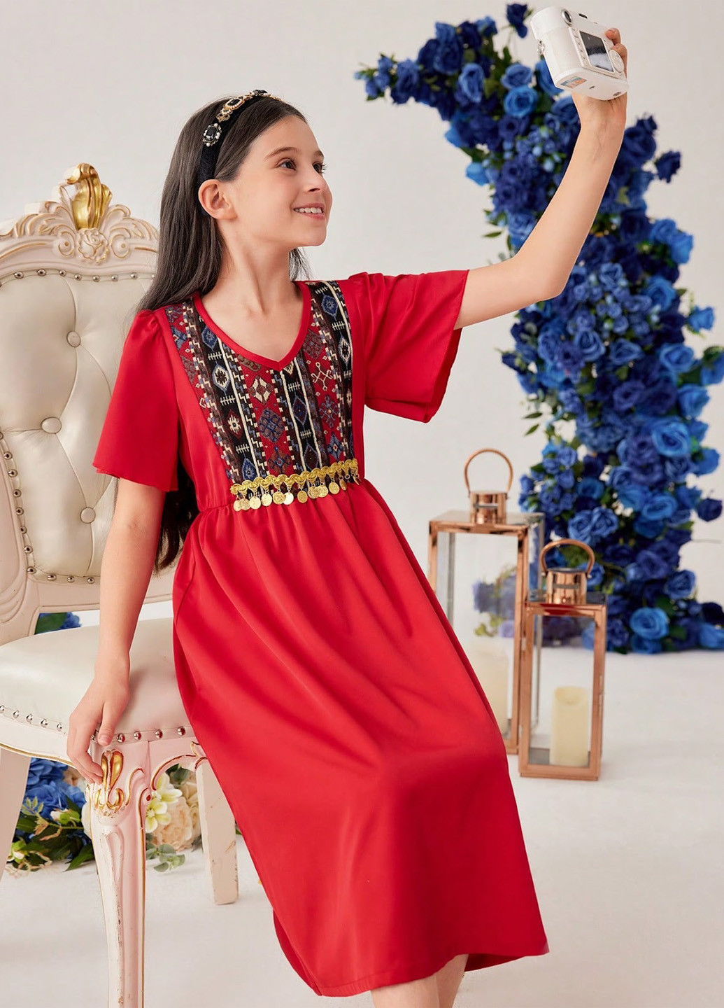 Красное платье SHEIN (324028389)