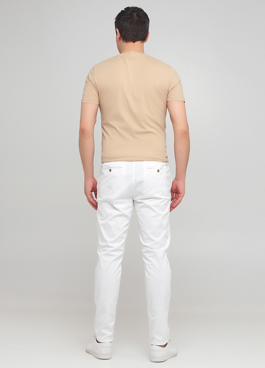 Белые кэжуал летние чиносы брюки Massimo Dutti