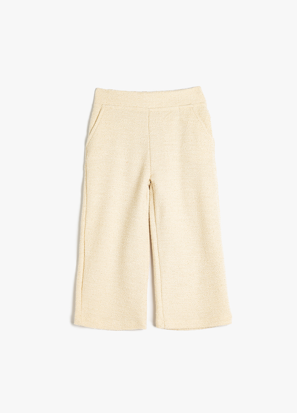 Светло-бежевые кэжуал демисезонные прямые брюки KOTON