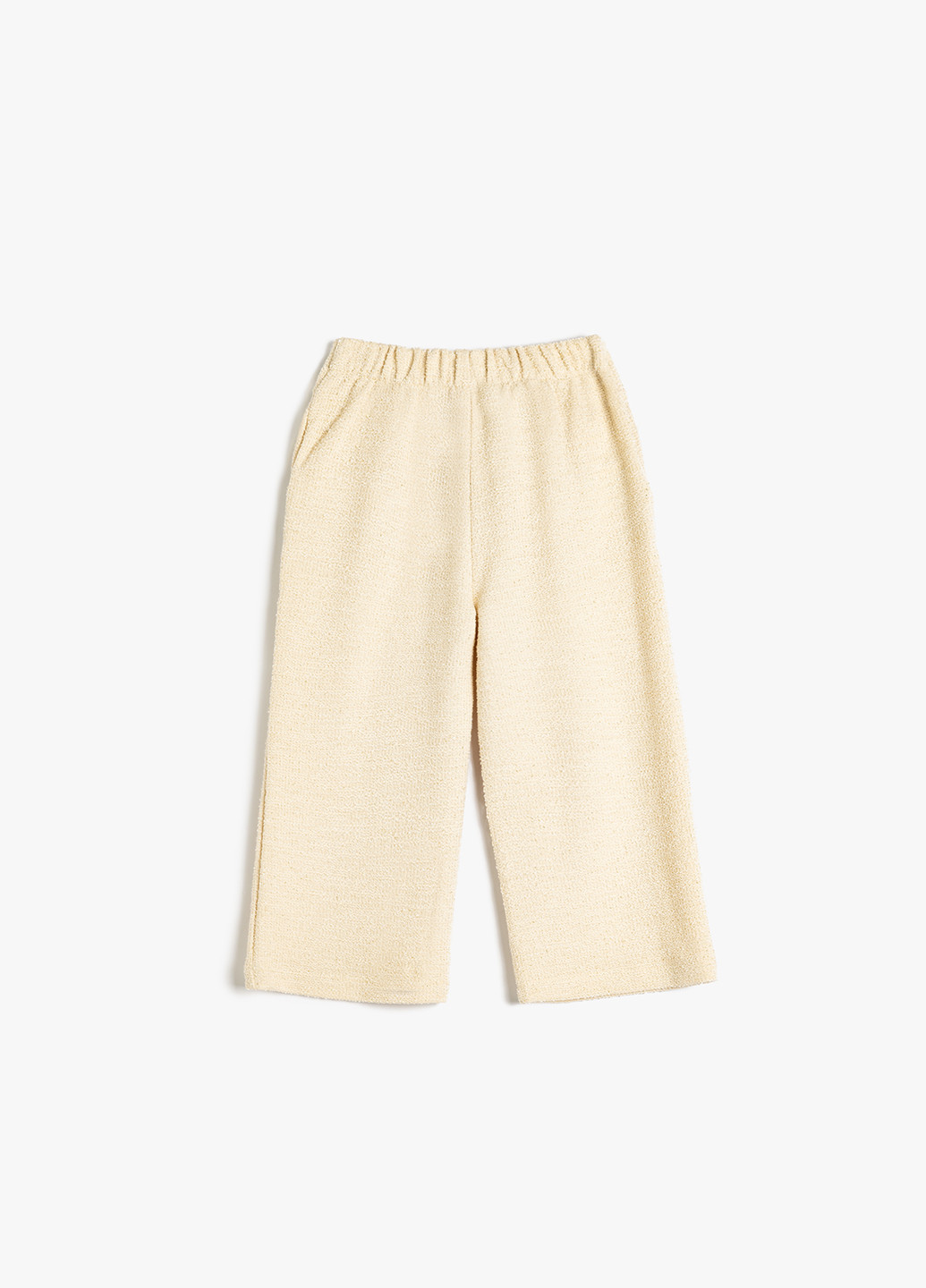 Светло-бежевые кэжуал демисезонные прямые брюки KOTON