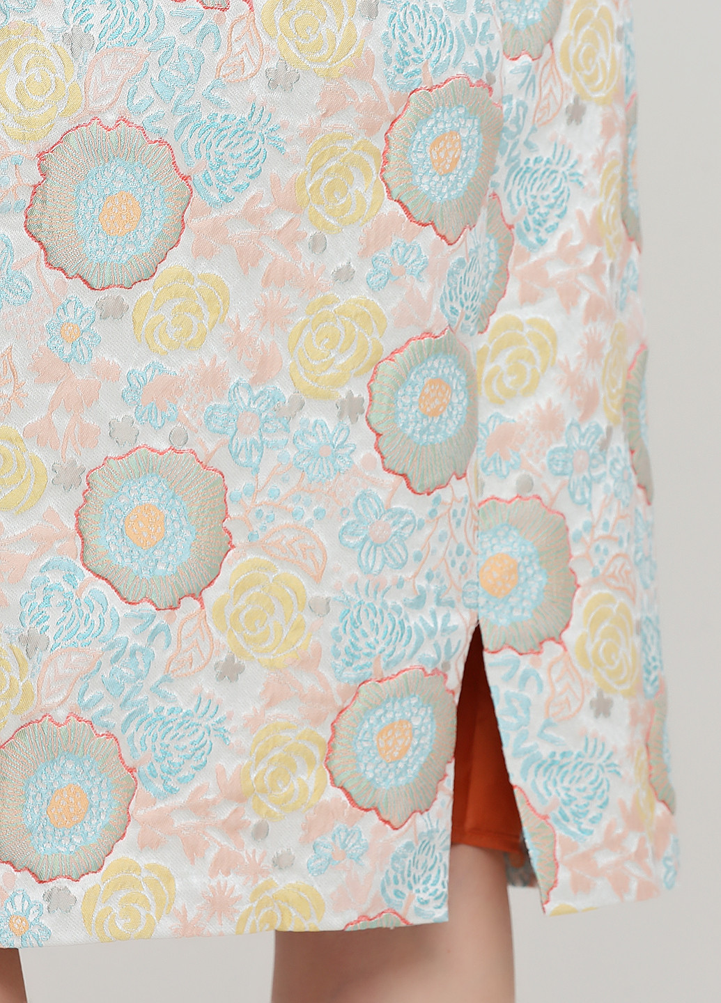 Светло-бежевая кэжуал цветочной расцветки юбка Rick Cardona