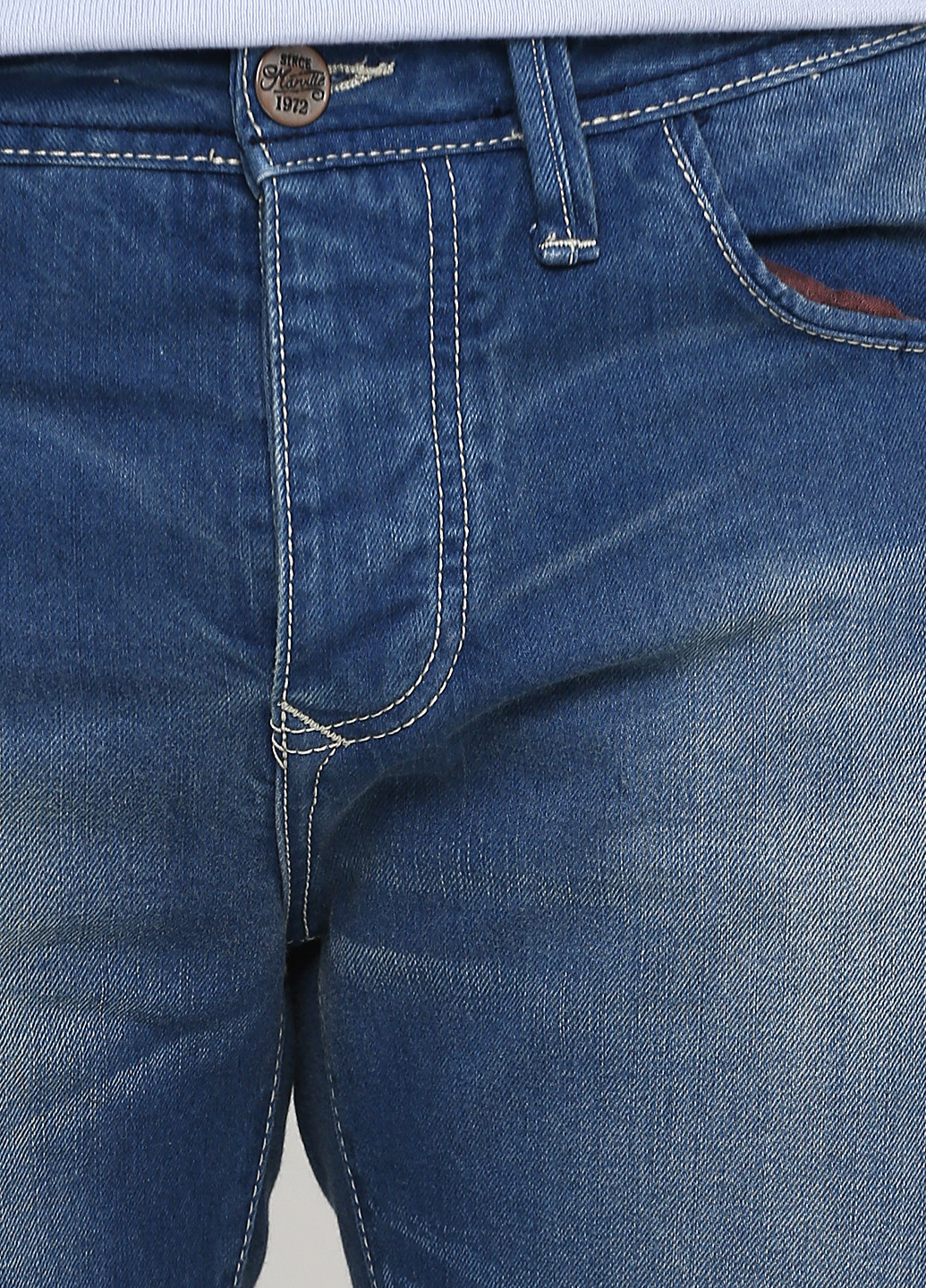 Синие демисезонные зауженные джинсы Marville