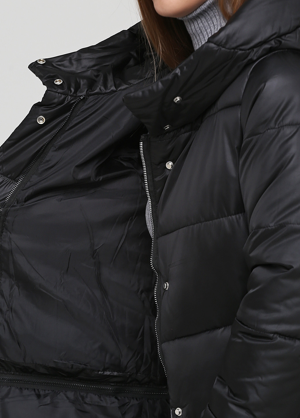 Черная зимняя куртка Q.X.Q.YU