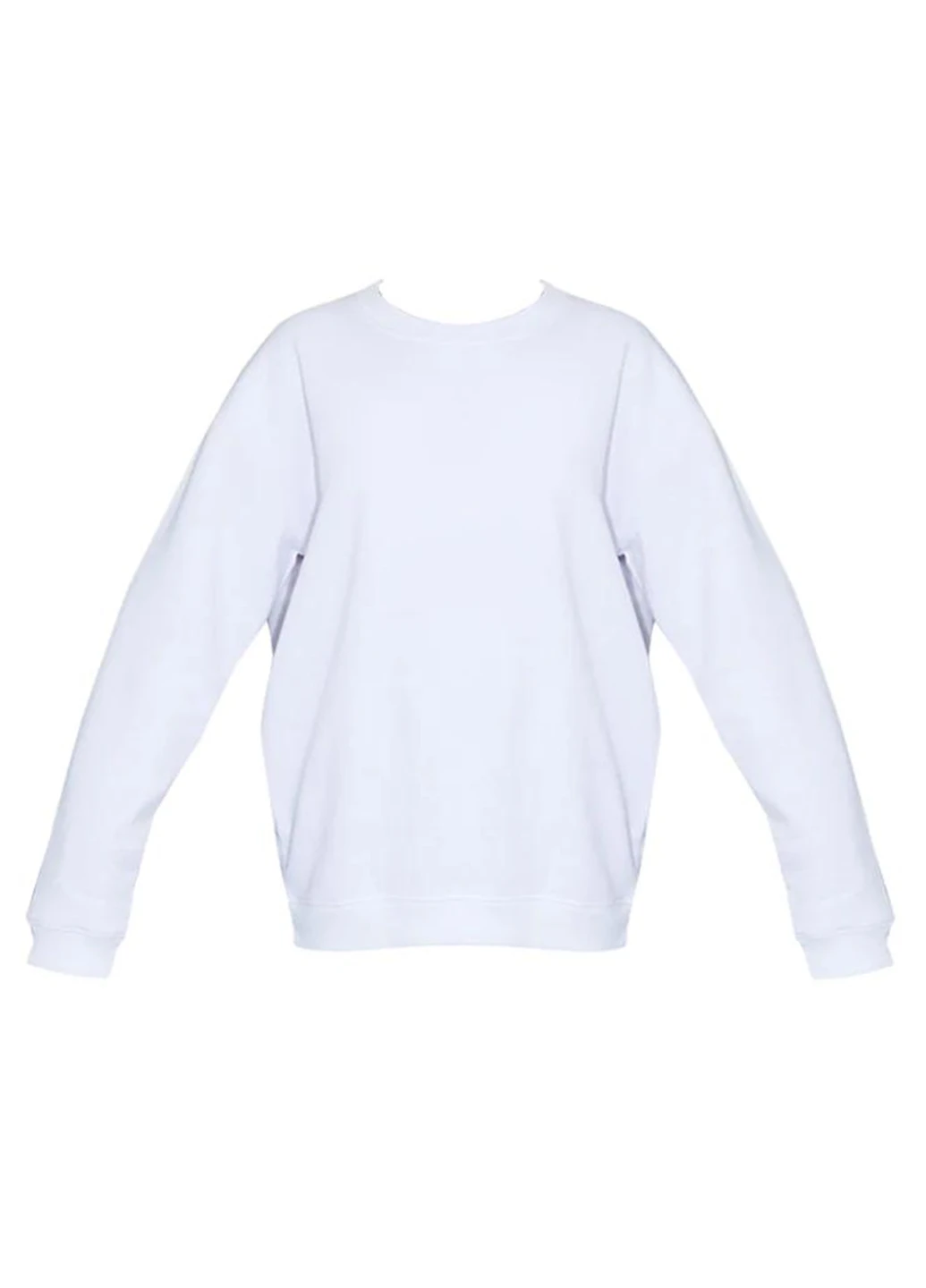 Белый свитшот PrettyLittleThing однотонный без декора (254799154)