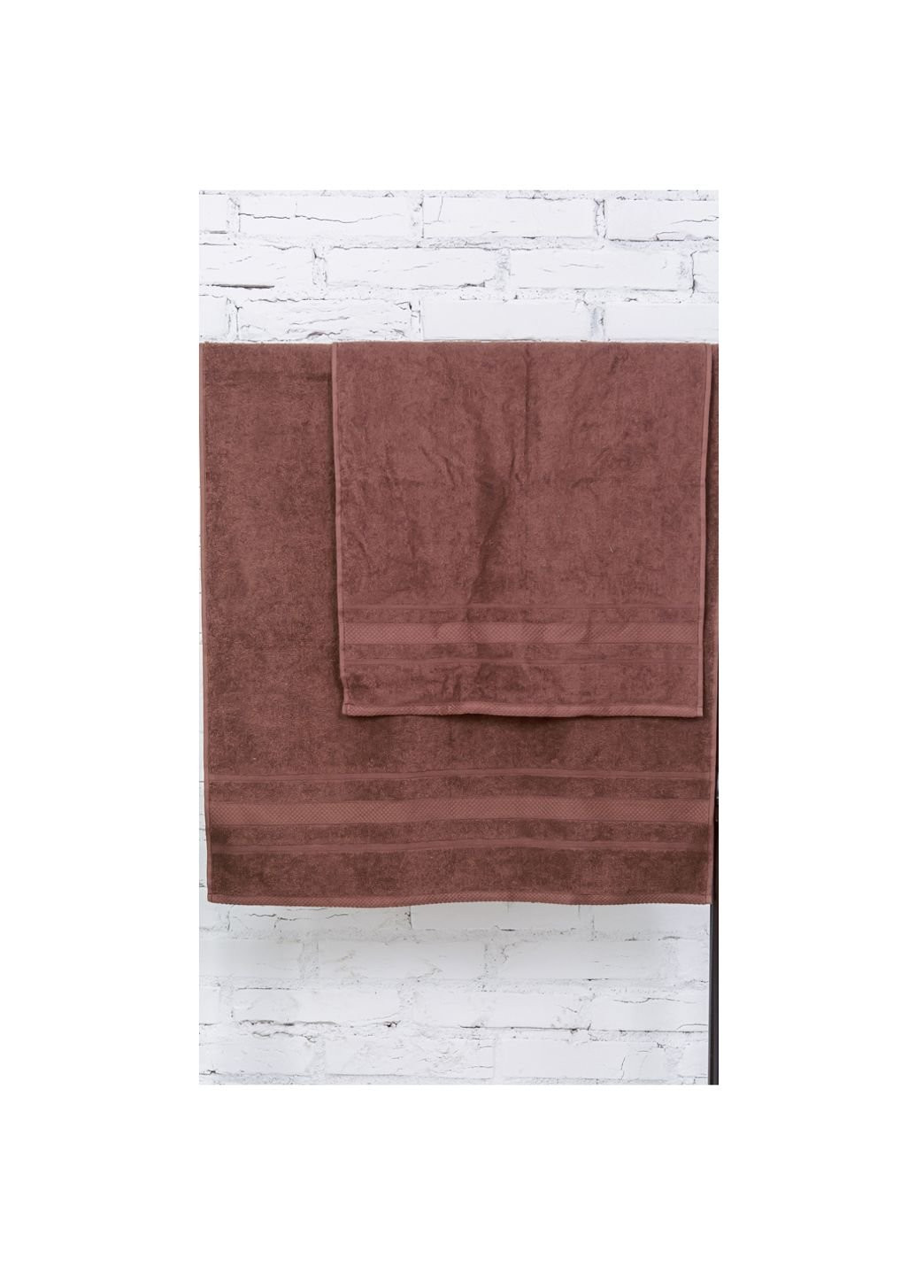 Mirson полотенце набор банный №5001 softness brown 50x90, 70x140 (2200003182934) коричневый производство - Украина