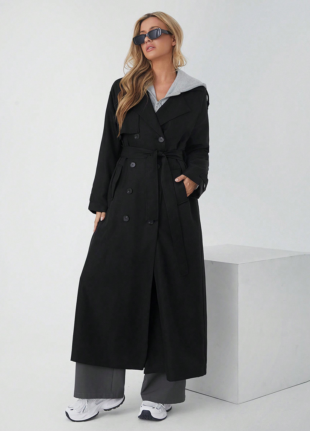 Плащ SHEIN на пуговицах демисезон (341532642)