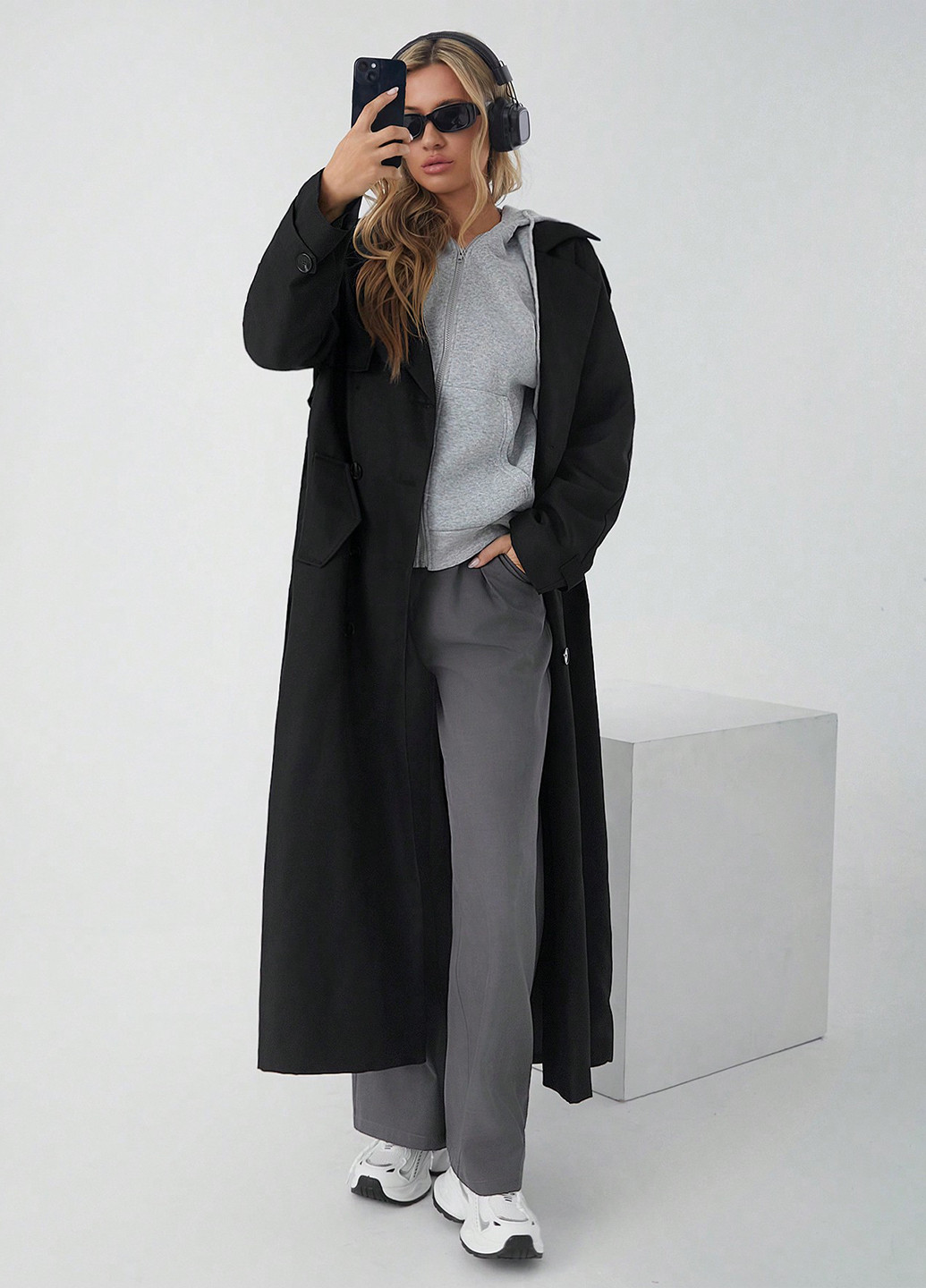 Плащ SHEIN на пуговицах демисезон (341532642)