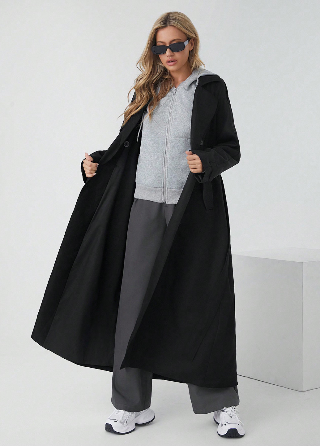 Плащ SHEIN на пуговицах демисезон (341532642)