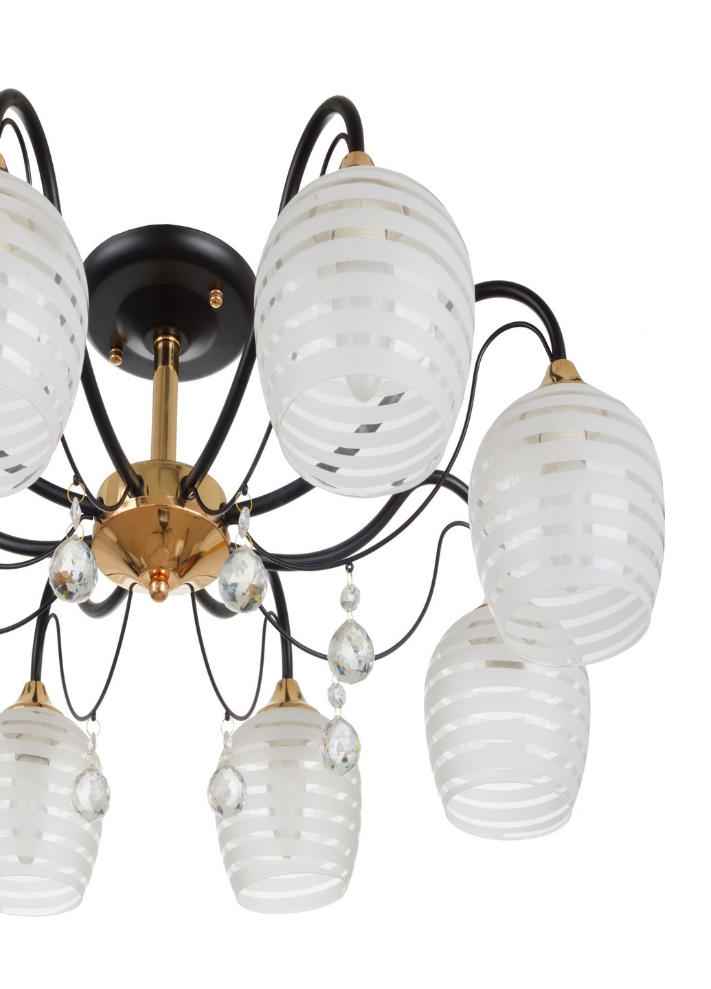 Люстра LK-676S/8 E27 BK+FG Brille (186799997)