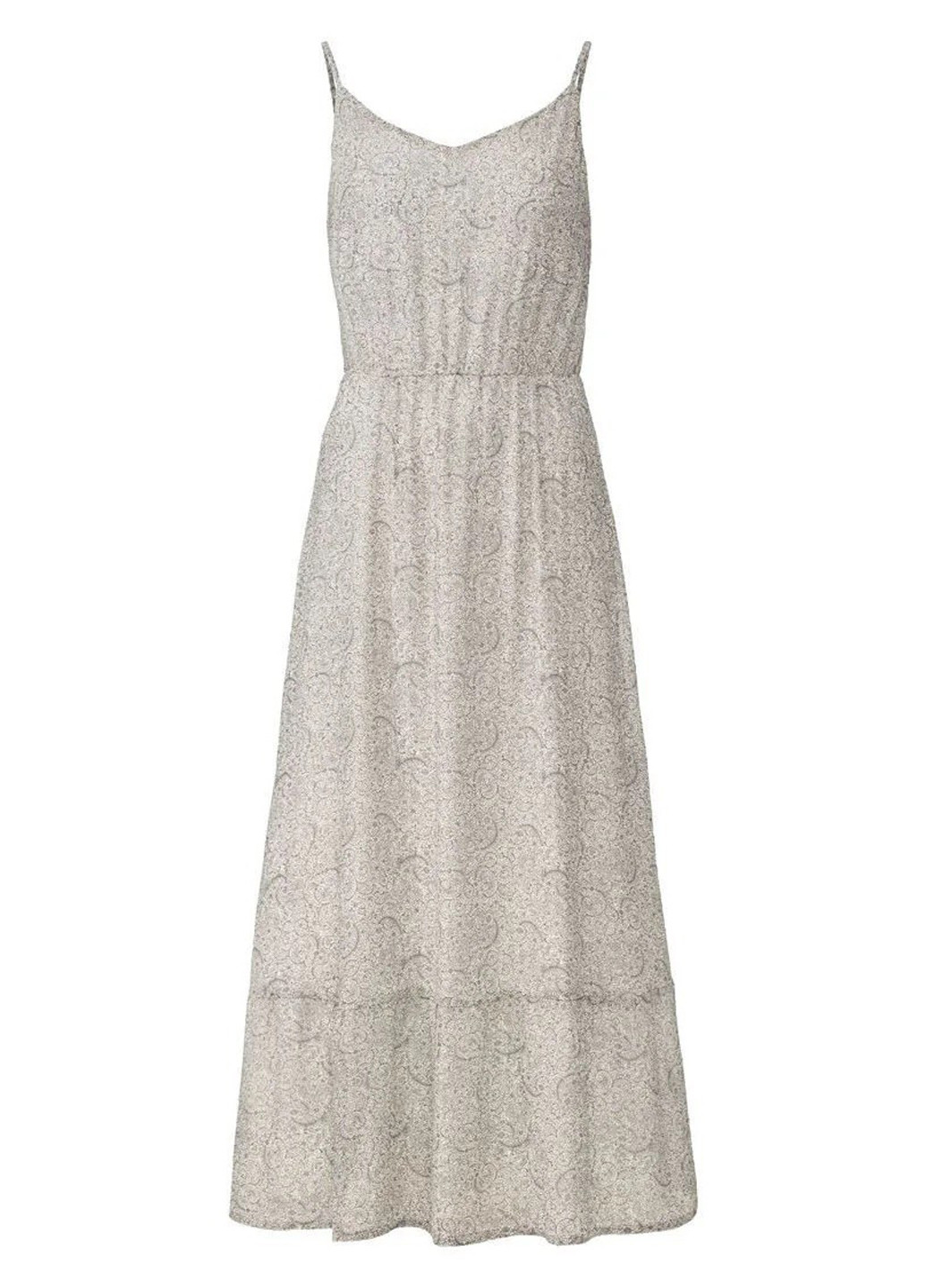 Оливковое кэжуал платье а-силуэт Esmara с абстрактным узором