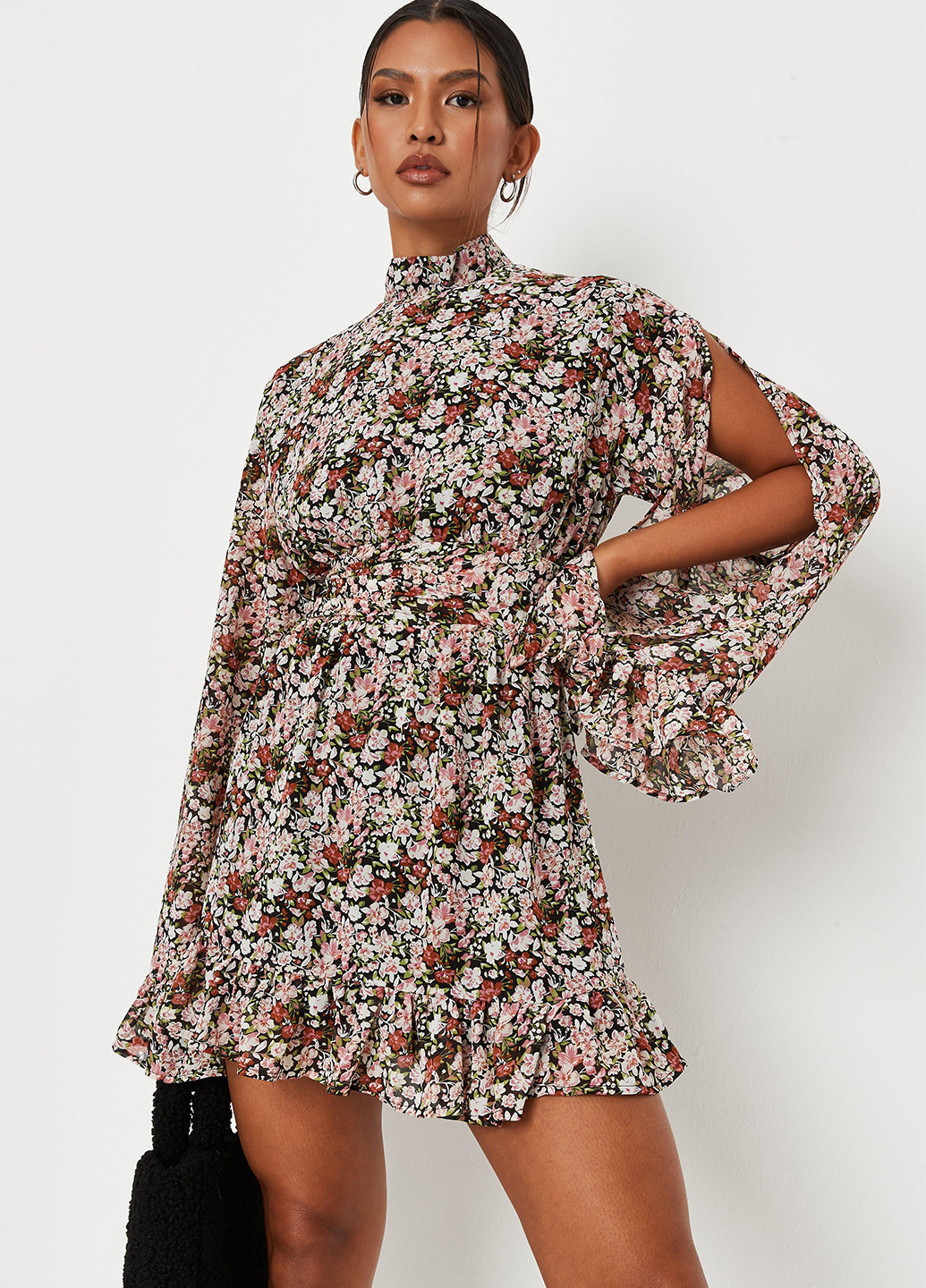 Чорна кежуал сукня Missguided з квітковим принтом