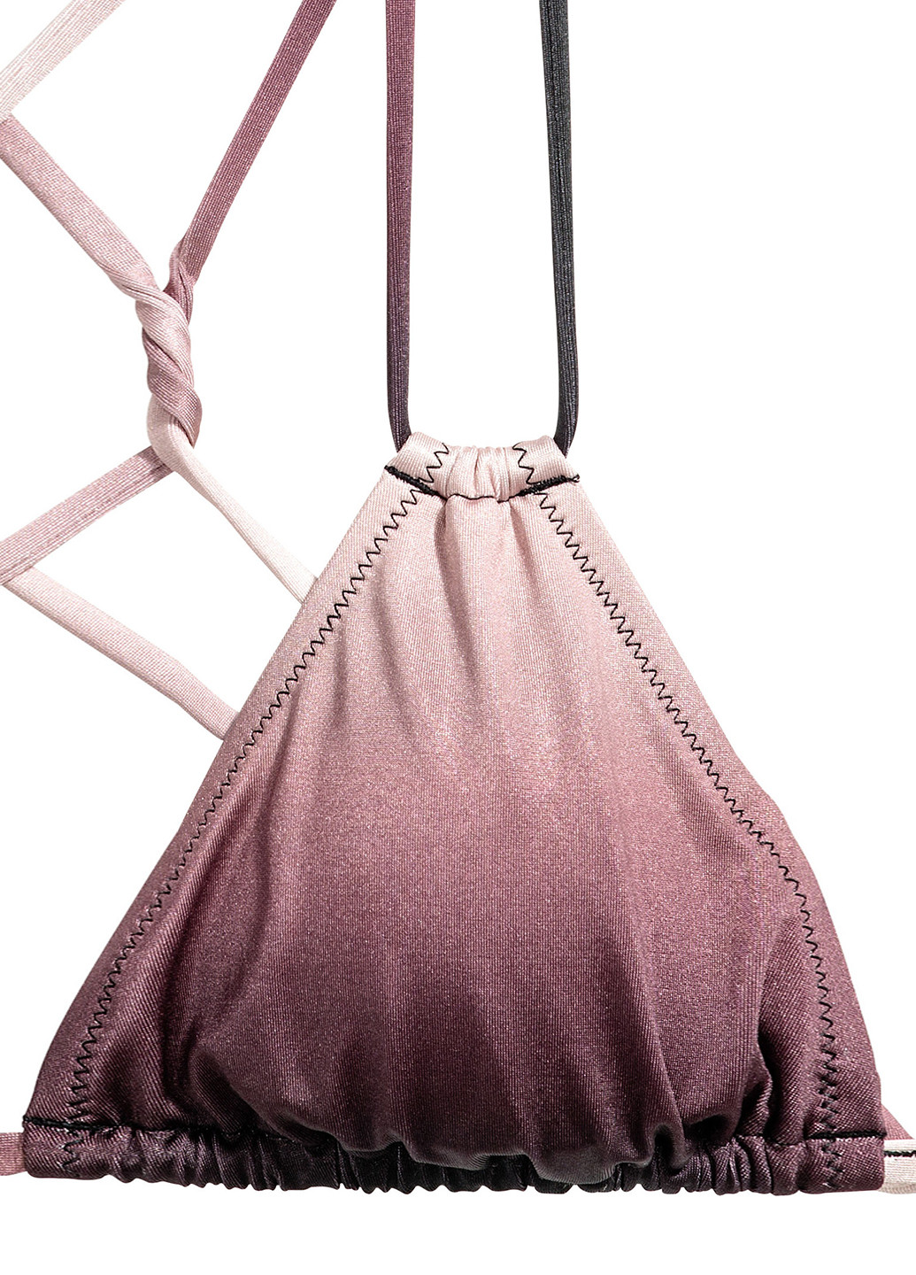 Купальный лиф H&M бикини градиент тёмно-фиолетовый пляжный полиэстер, трикотаж