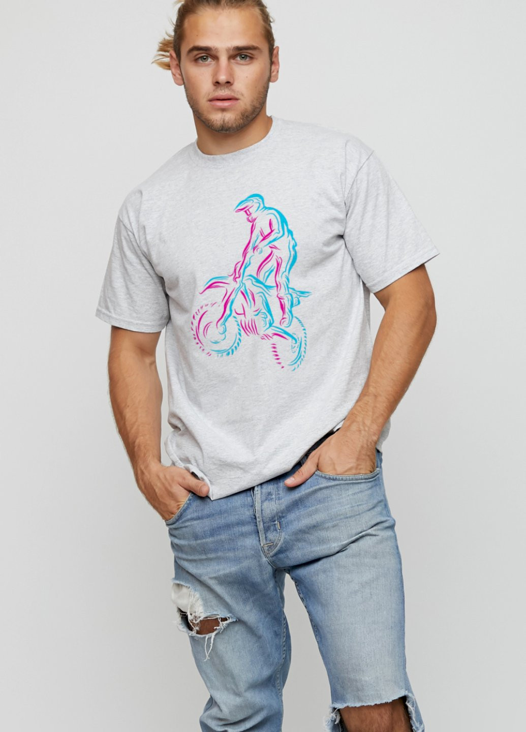 Сіра футболка чоловіча basic YAPPI