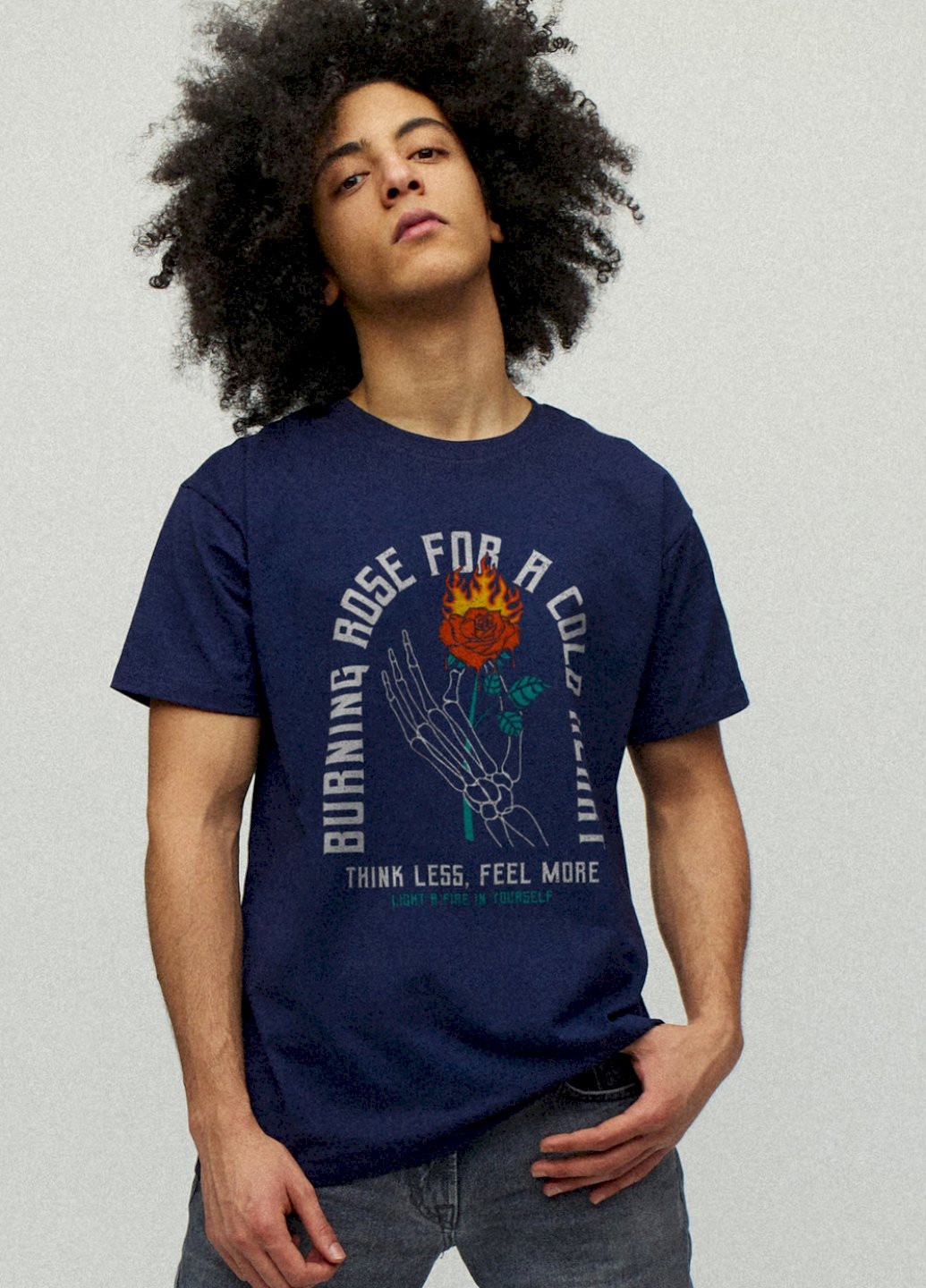 Темно-синя футболка чоловіча YAPPI