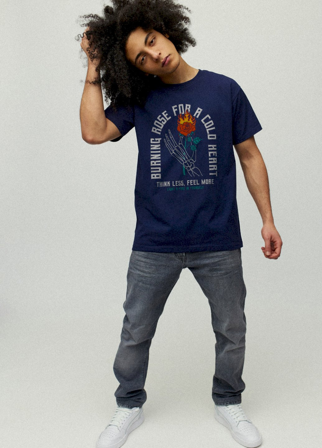 Темно-синя футболка чоловіча YAPPI